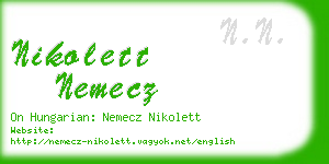 nikolett nemecz business card